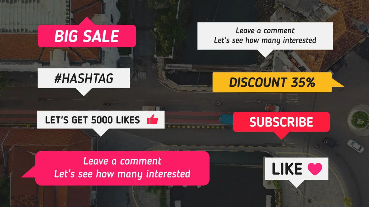 语音气泡包文字动画像素设计精选AE模板