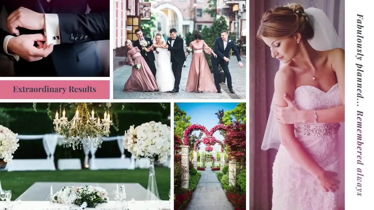 优雅的婚礼开场幻灯片像素设计精选AE模板