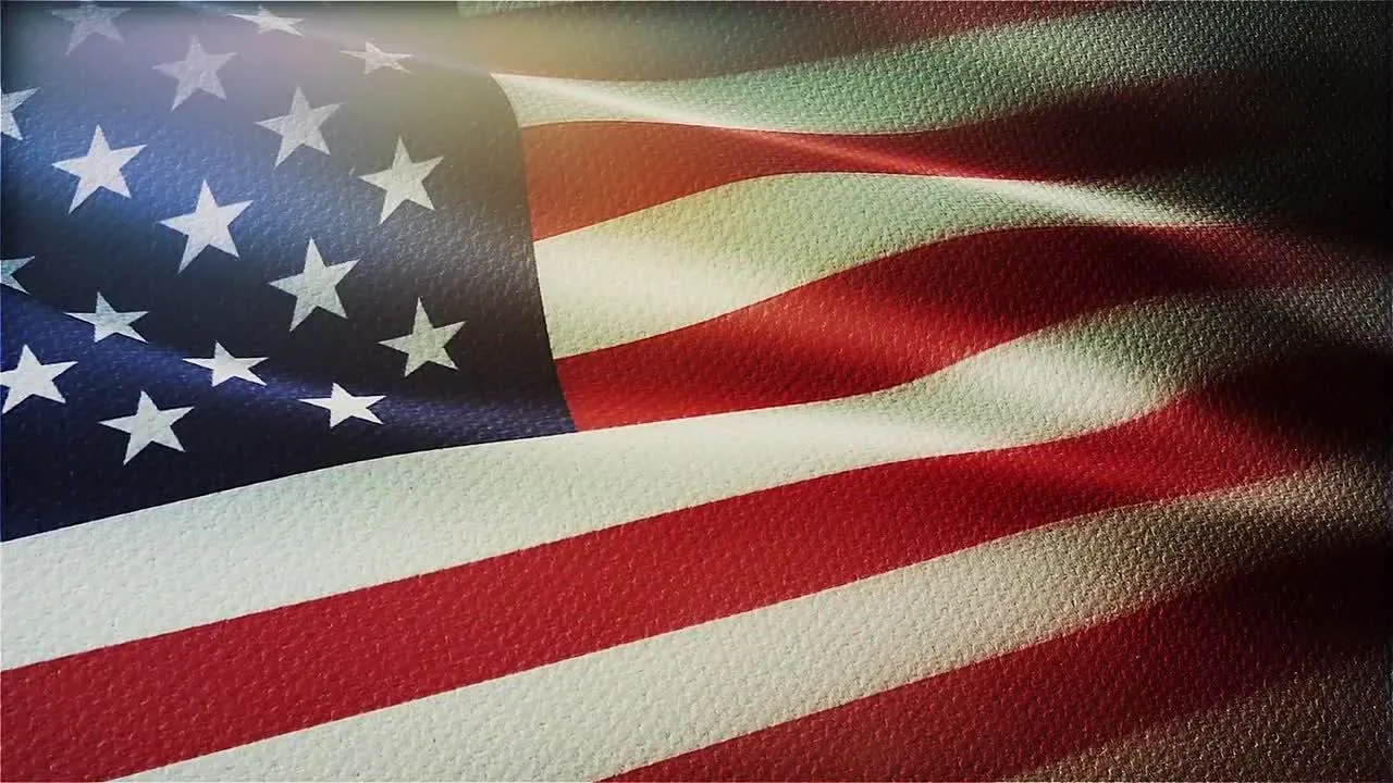 复古创意的旗帜挥舞像素设计精选AE模板