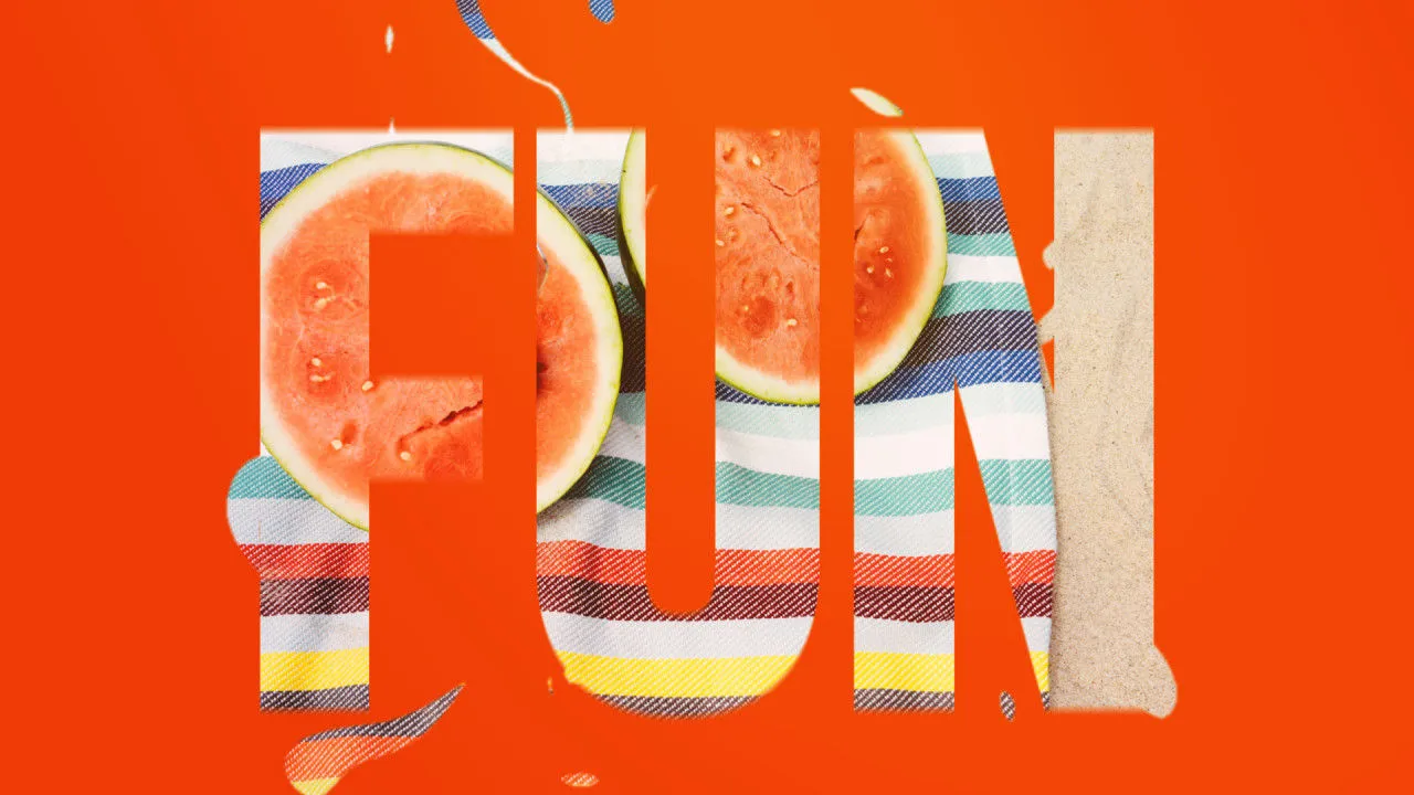 炫彩风格的动态文本动画像素设计精选AE模板