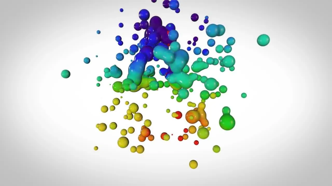 3D液体模拟融合图标像素设计精选AE模板