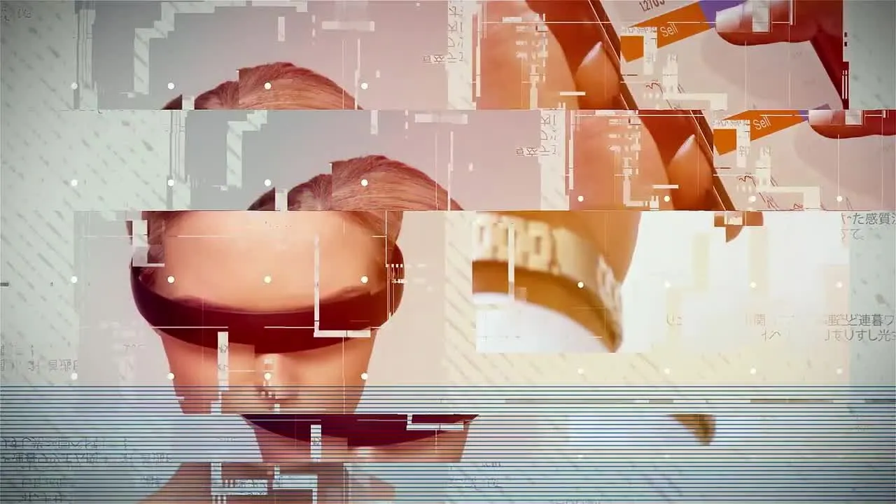 数字小故障幻灯片像素设计精选AE模板