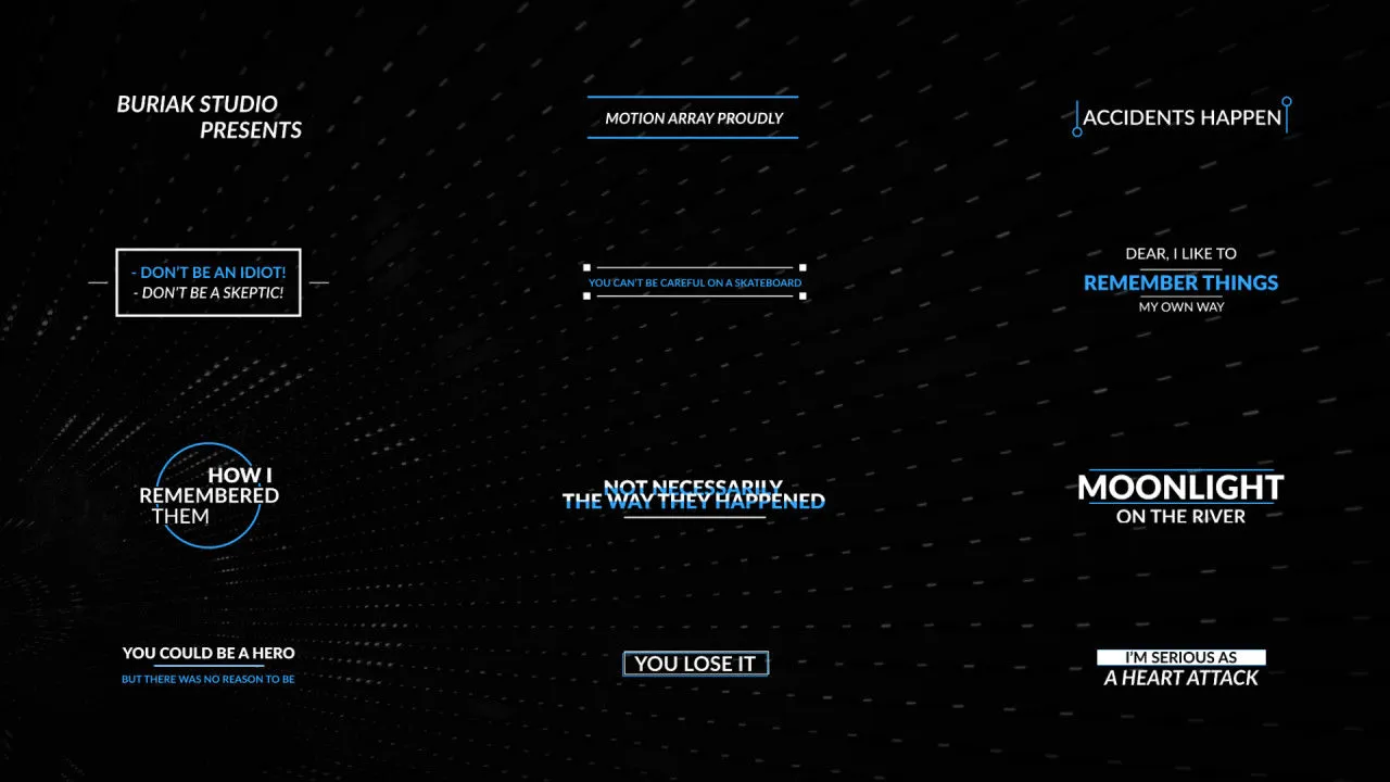 12个巧妙设计熟练动画标题像素设计精选AE模板