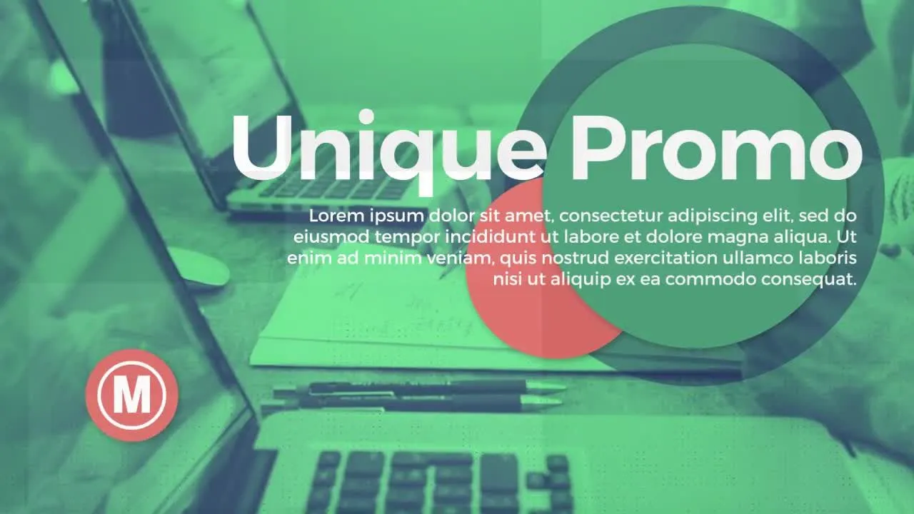 程式化设计彩色促销演示像素设计精选AE模板