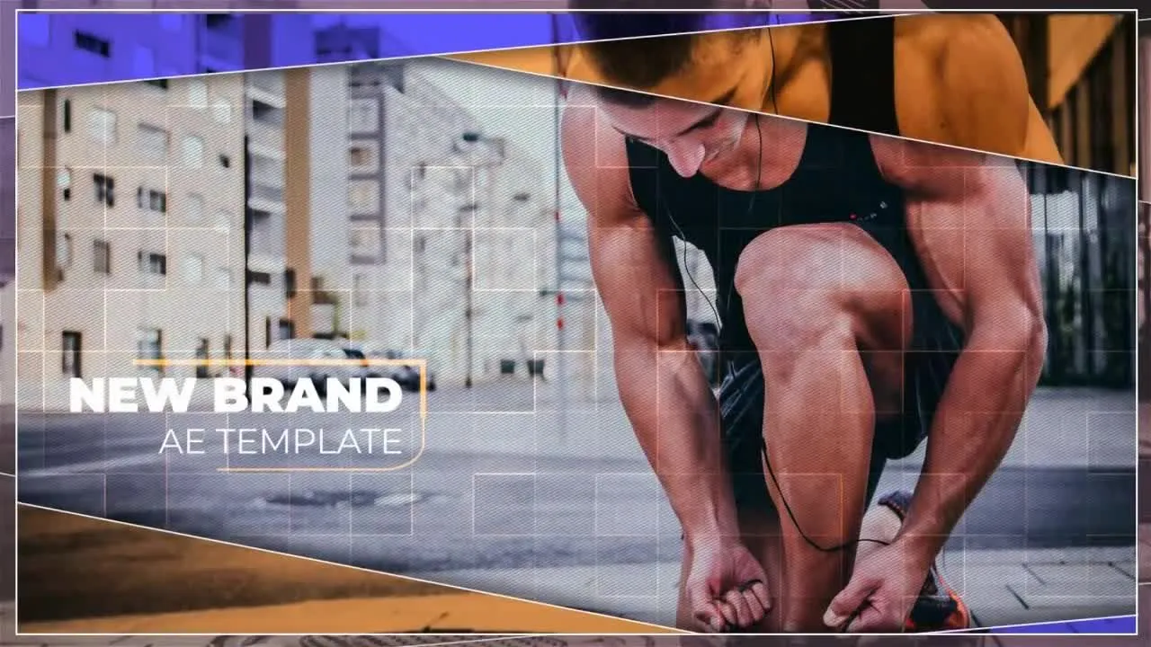 抽象动态炫耀照片像素设计精选AE模板