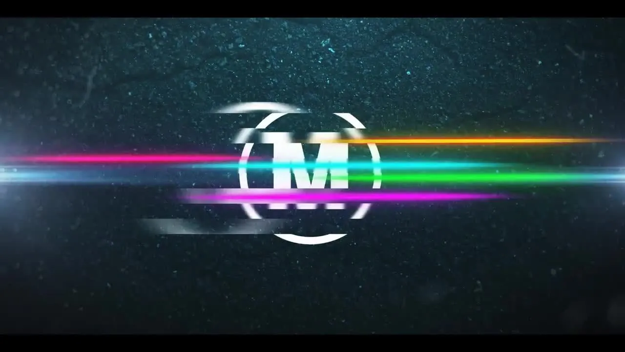 霓虹灯赛车徽标像素设计精选AE模板