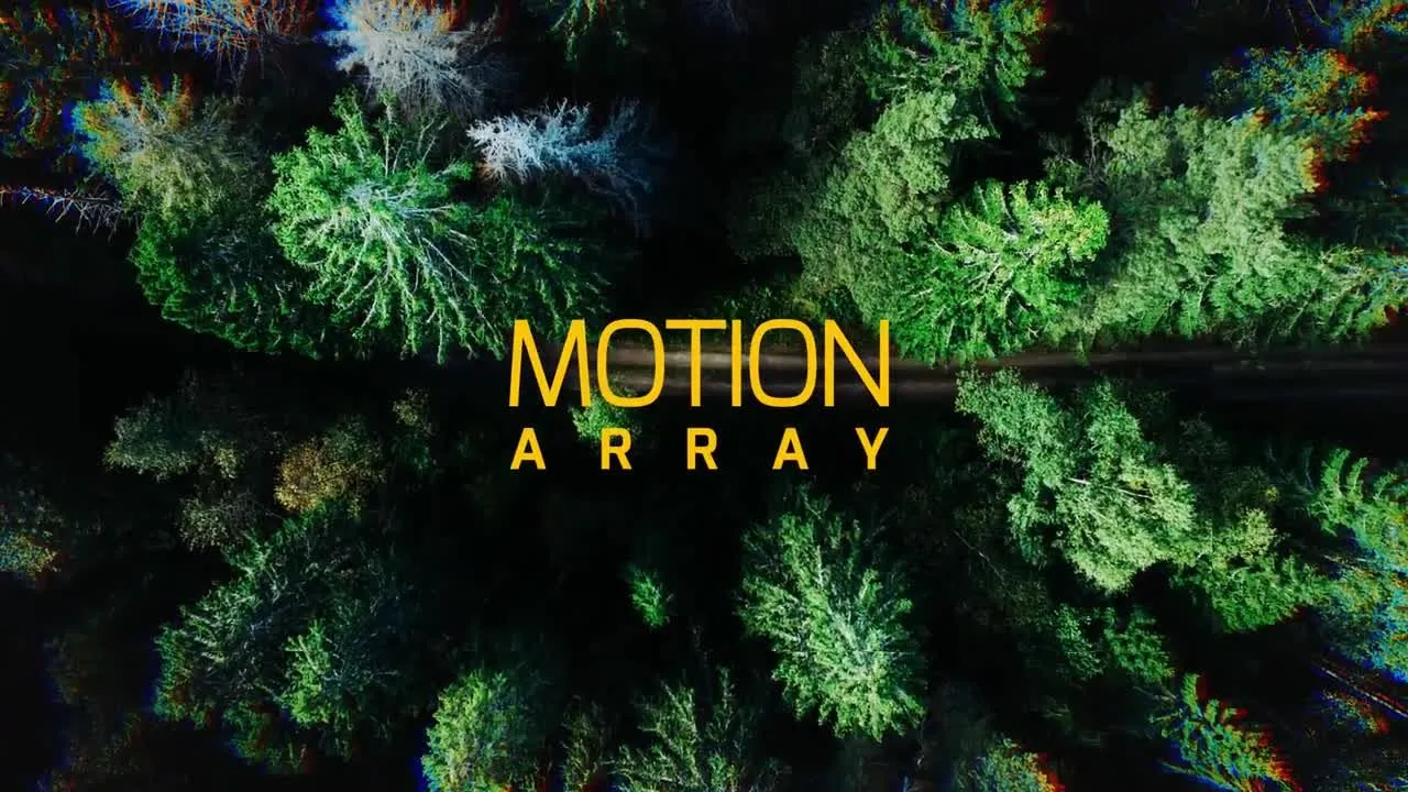 毛刺扭曲效果的动感时尚片头展示像素设计精选AE模板