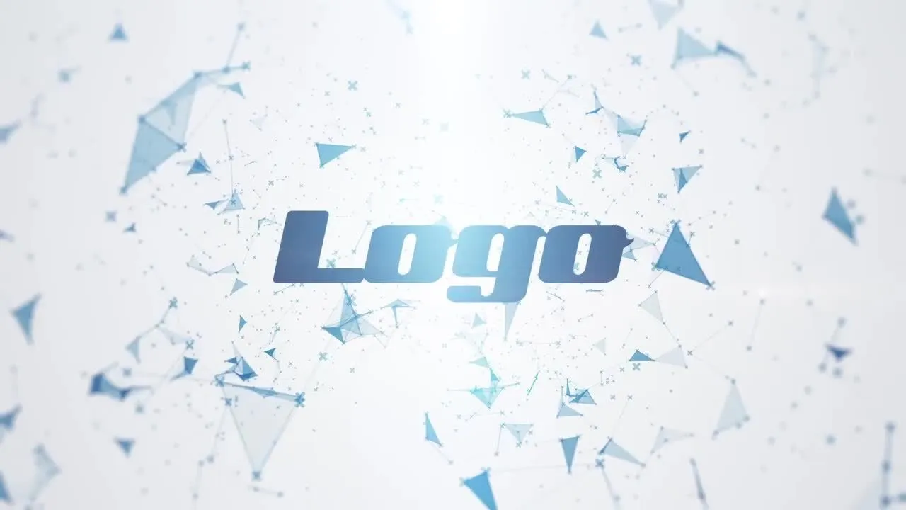 高科技元素的公司企业logo演绎动画像素设计精选AE模板