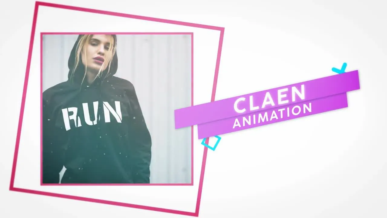 干净精美创意的照片幻灯片像素设计精选AE模板