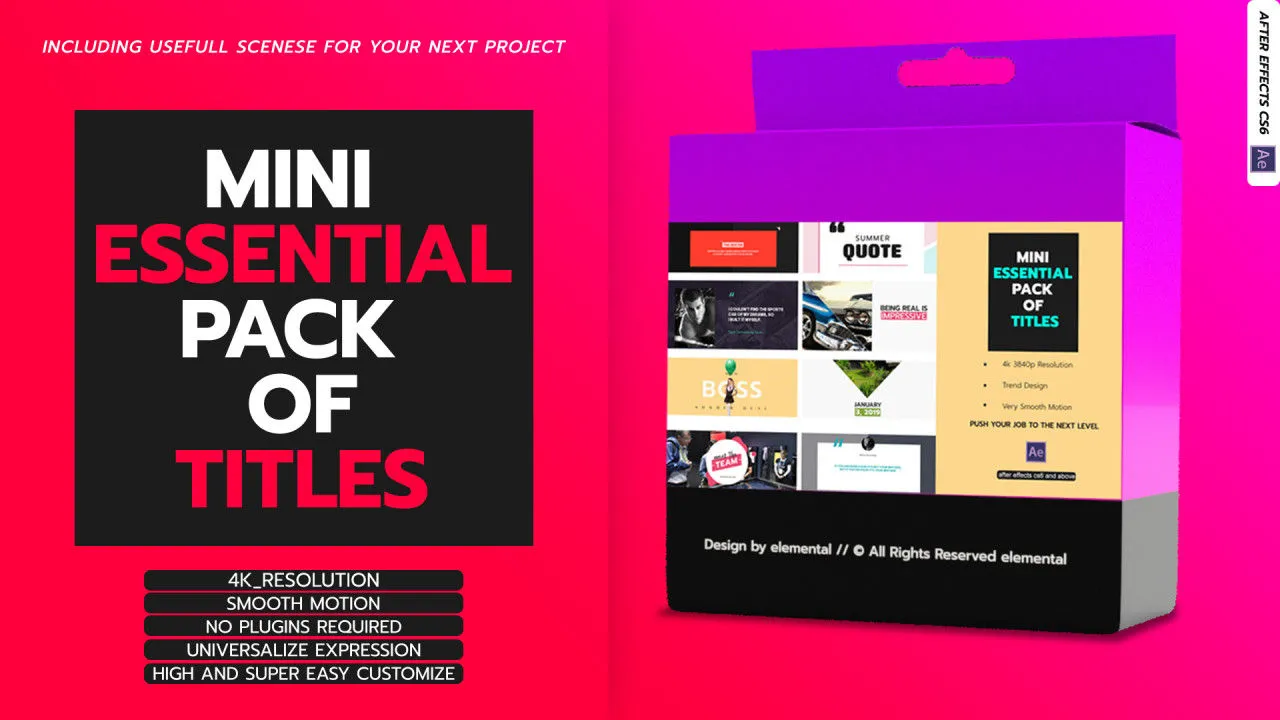 迷你必备标题包像素设计精选AE模板