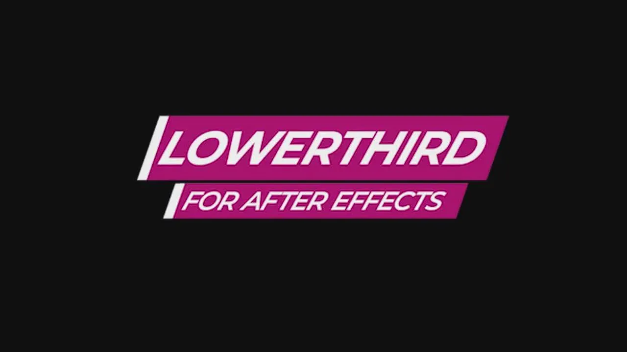 创造性动画下三分之一文本像素设计精选AE模板