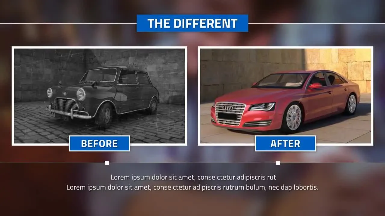 前后对比效果展示(之前和之后)像素设计精选AE模板