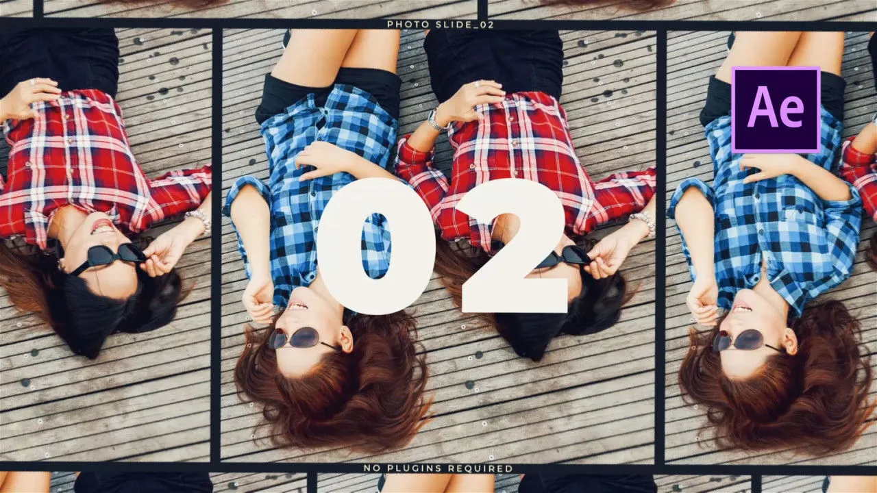 快速幻灯片时尚动画像素设计精选AE模板