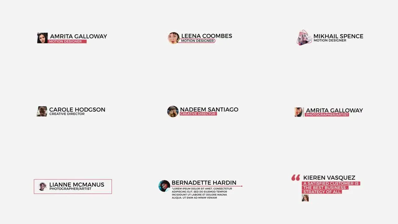 9个图像下三分之一像素设计精选AE模板