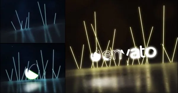 霓虹灯光线特效Logo演示像素设计精选AE模板 Neon Light Logo