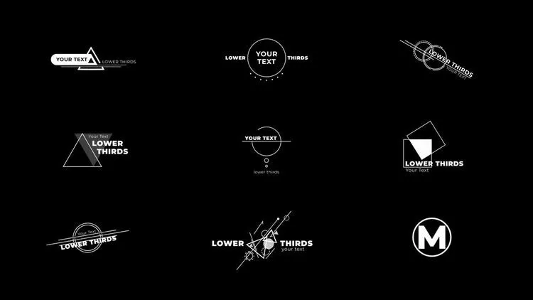 8个抽象专业的文本动画像素设计精选AE模板