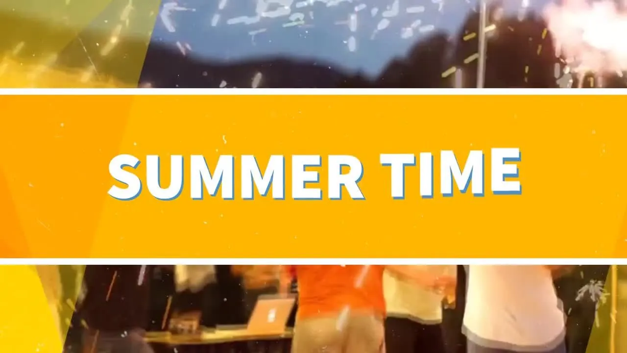 带有动态投影效果的夏季时节像素设计精选AE模板