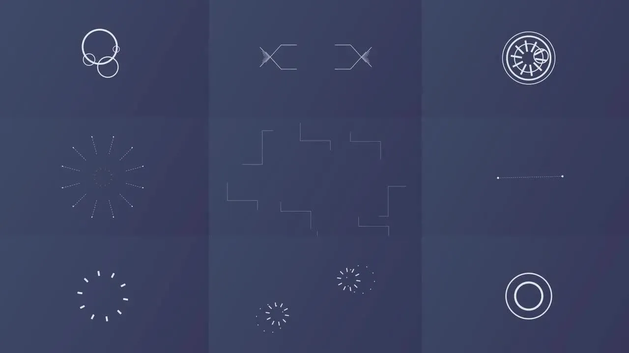 50个设计独特的创意动画形状元素像素设计精选AE模板