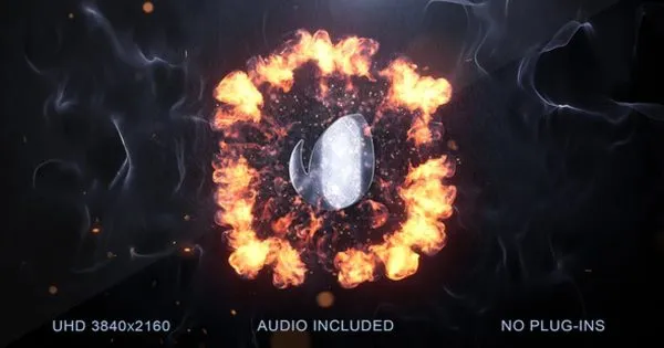 粒子爆炸动画特效Logo设计展示像素设计精选AE模板 Explosion Logo Reveal v2