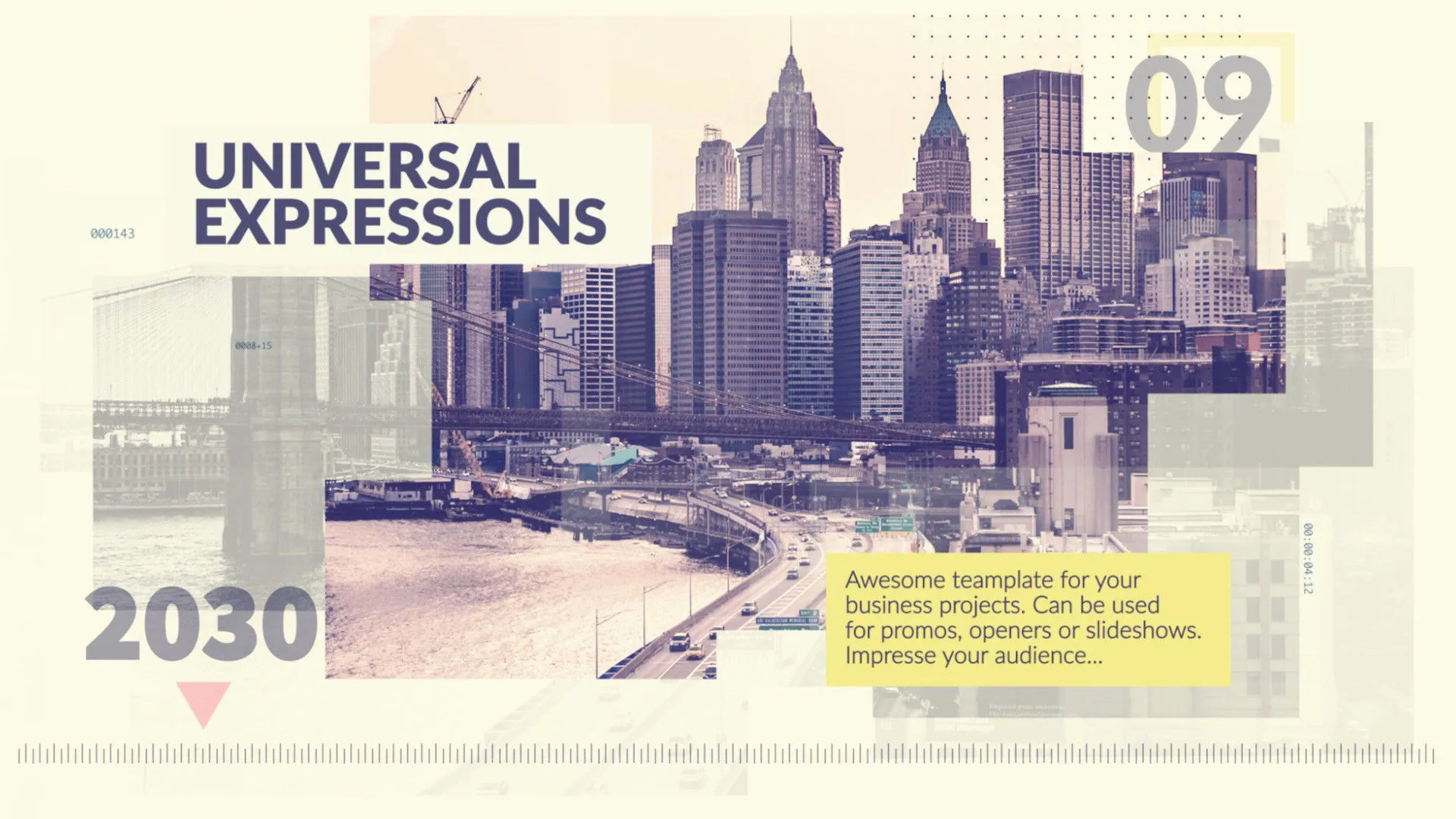 超现代企业历程动画像素设计精选AE模板