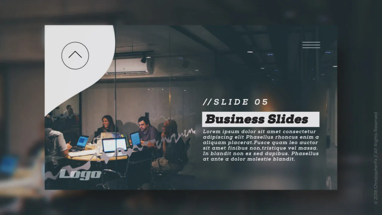 最小公司幻灯片放映像素设计精选AE模板