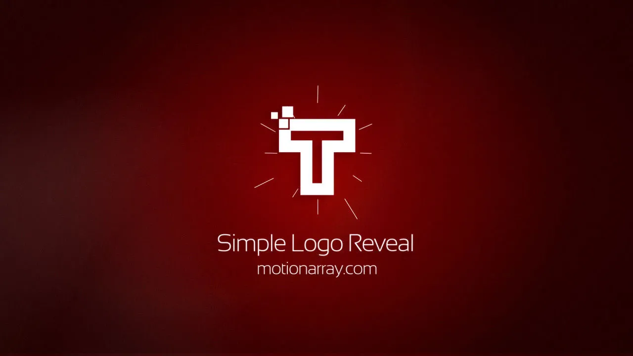 简洁明了的徽标显示像素设计精选AE模板