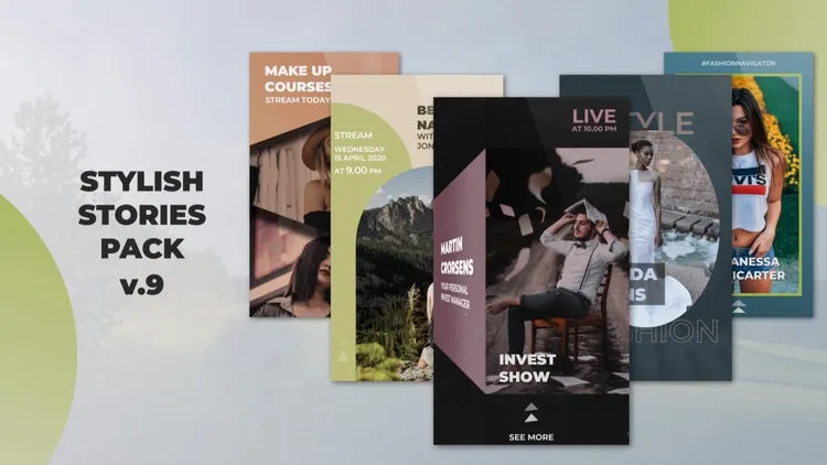 时尚Instagram故事包像素设计精选AE模板