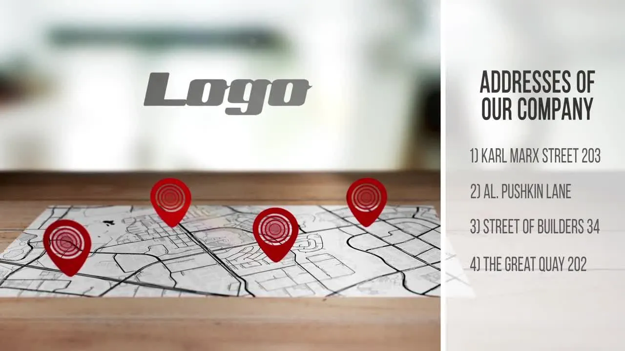 公司地址动画宣传像素设计精选AE模板