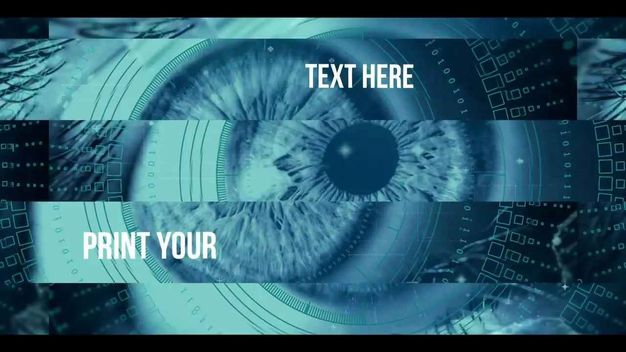 毛刺视差技术幻灯片像素设计精选AE模板