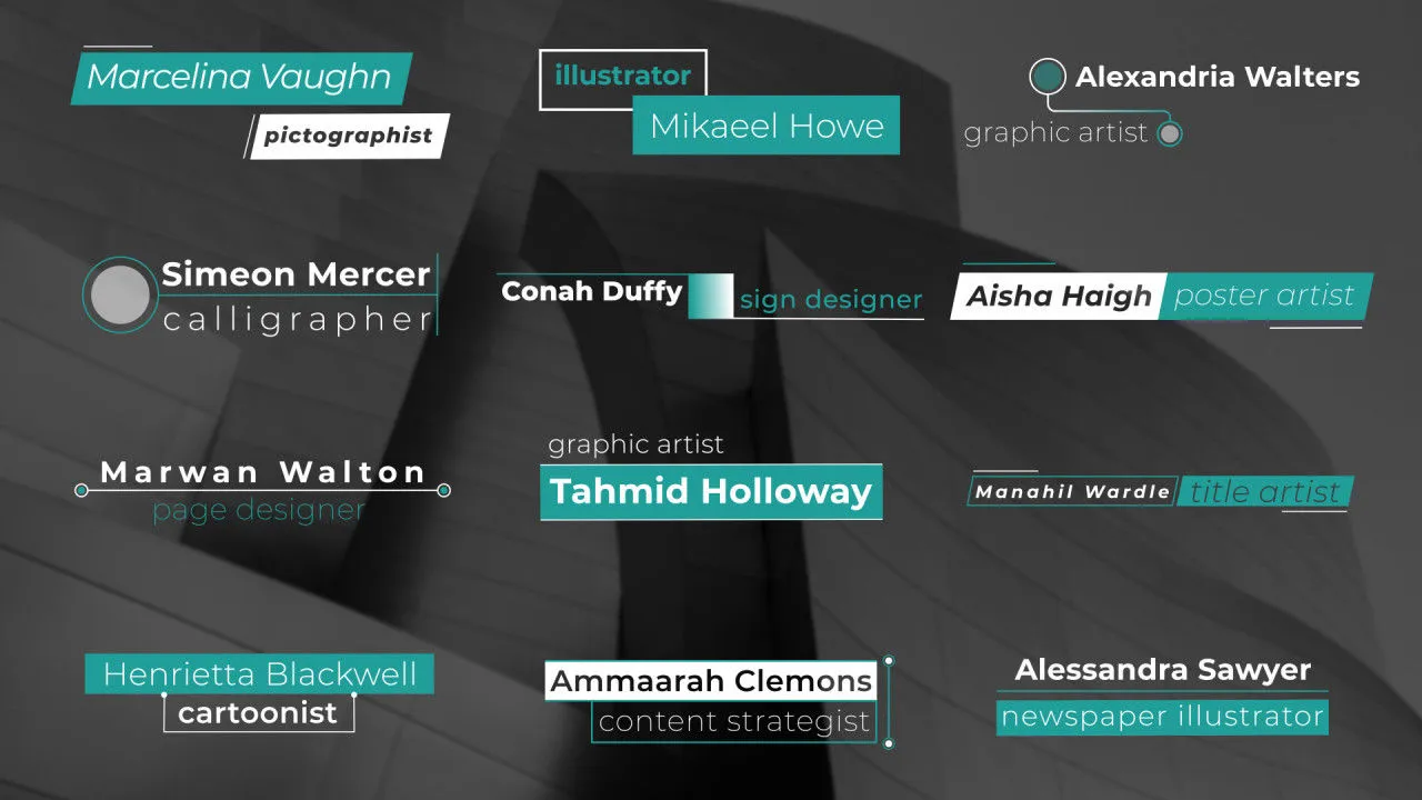 现代简洁设计的下三分之一像素设计精选AE模板