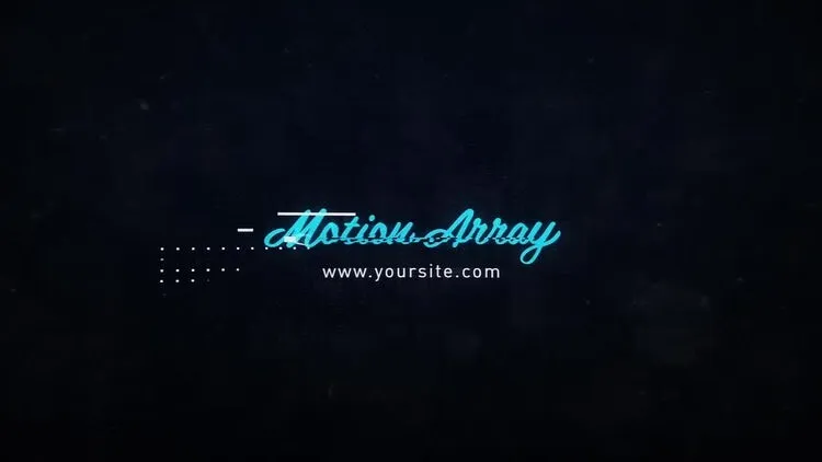 独特活力的小故障像素徽标像素设计精选AE模板