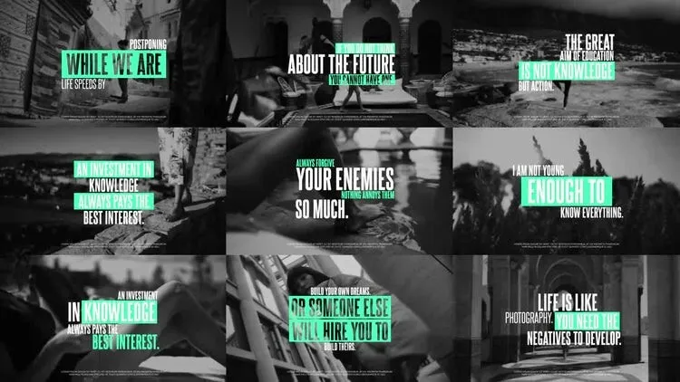 9个简洁精美的印刷标题像素设计精选AE模板