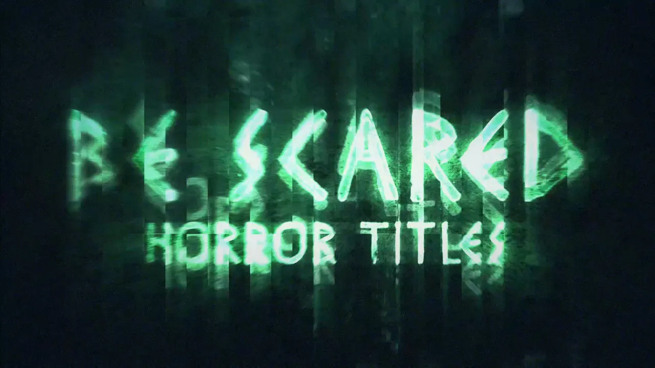 惊悚炫酷动态小故障标题文字特效像素设计精选AE模板