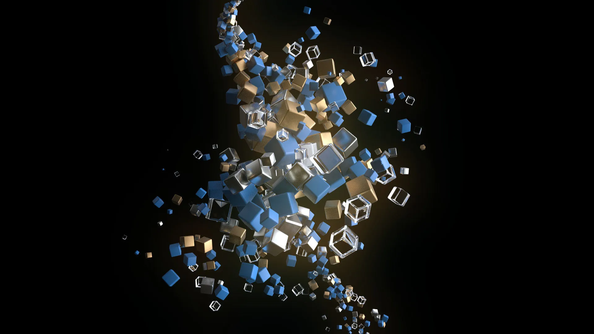 简洁的立体徽标显示像素设计精选AE模板