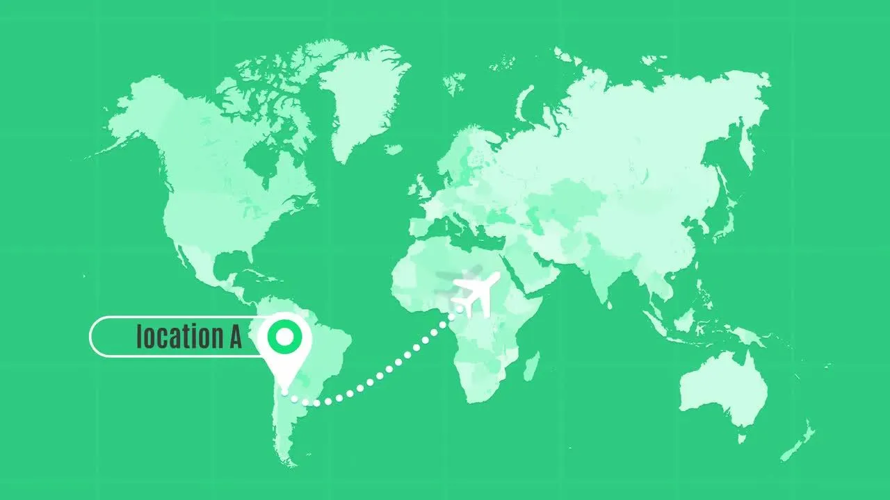 飞行地图制作工具像素设计精选AE模板