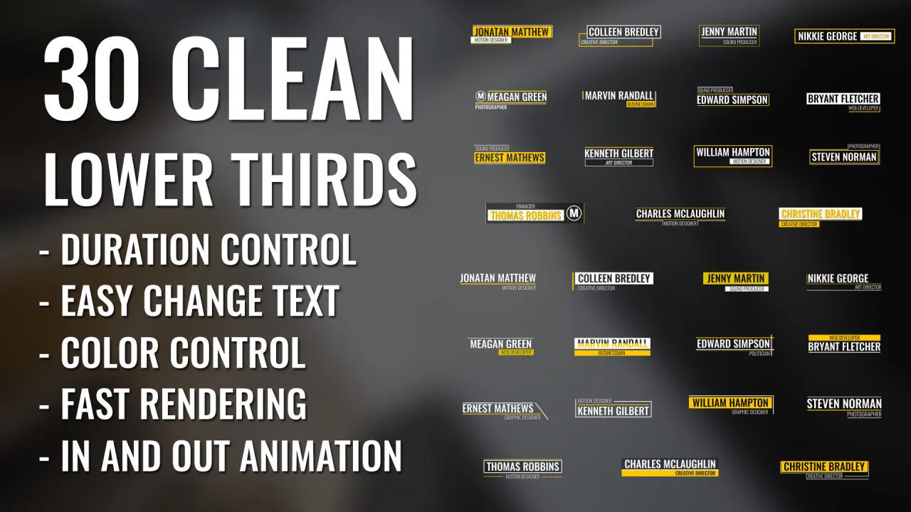 专业设计动态动画标题像素设计精选AE模板