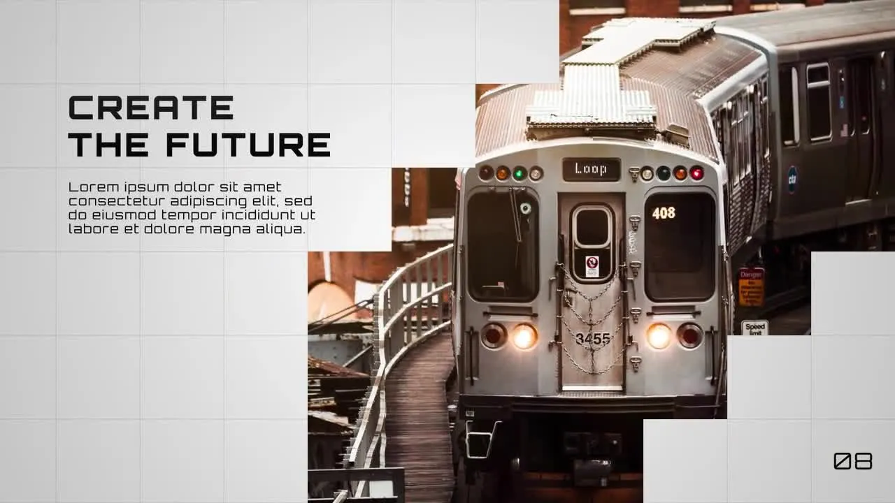 闪烁广场商务宣传像素设计精选AE模板