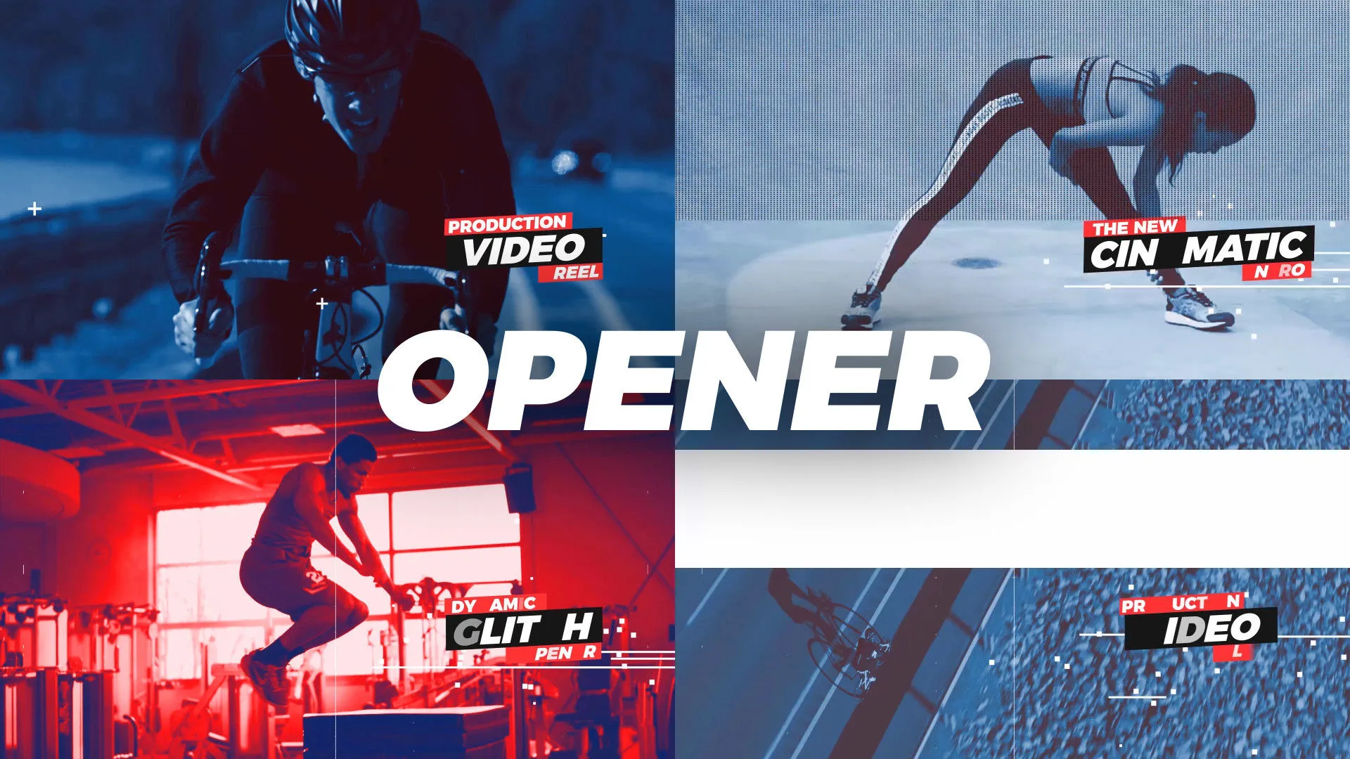 多功能的动态转场动画像素设计精选AE模板Dynamic Opener