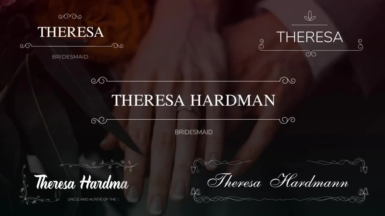 10个婚礼下三分之一像素设计精选AE模板