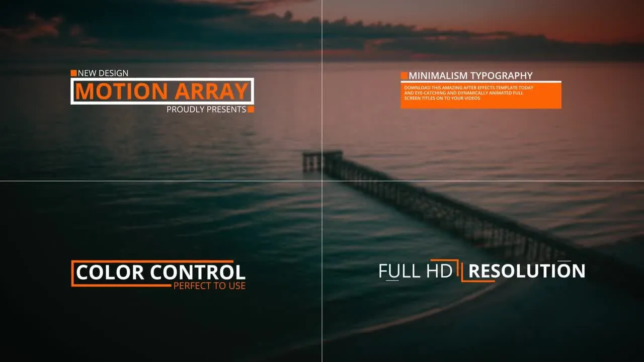 30个时尚动画效果全屏标题像素设计精选AE模板