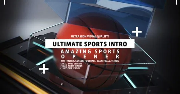 体育直播节目片头像素设计精选AE模板 Ultimate Sports Intro