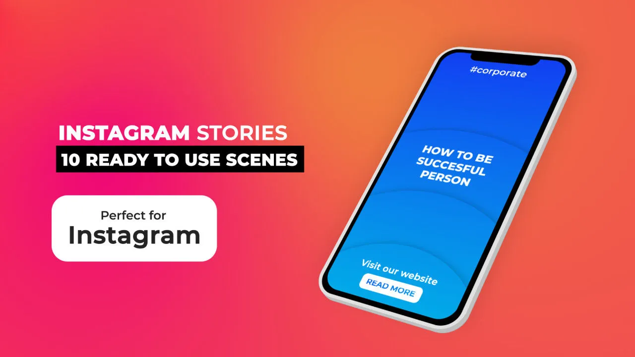 10个Instagram故事包照片展示像素设计精选AE模板