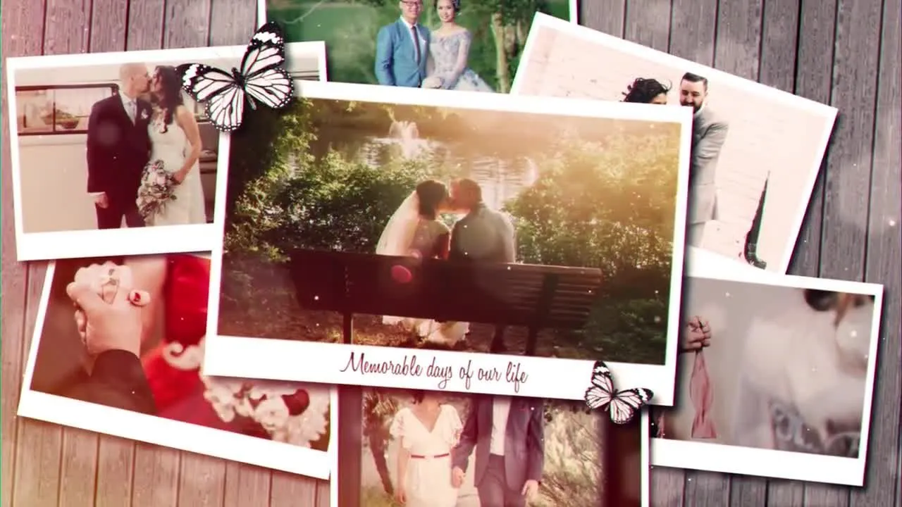 梦幻浪漫婚礼相册幻灯片展示像素设计精选AE模板