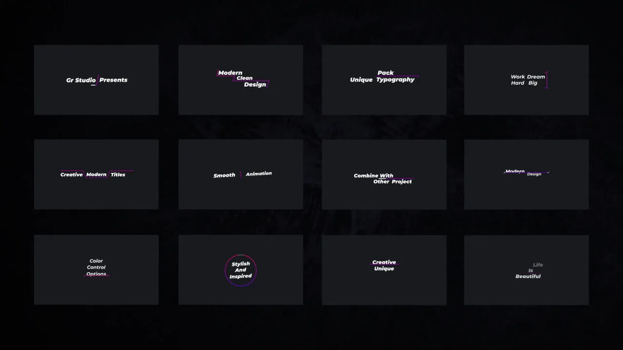 12个时尚标题像素设计精选AE模板