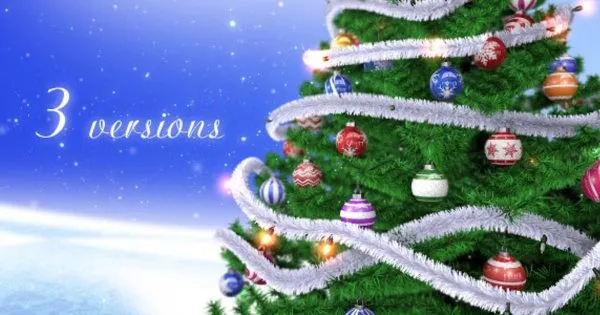 3D旋转圣诞树动画像素设计精选AE模板 Christmas Tree