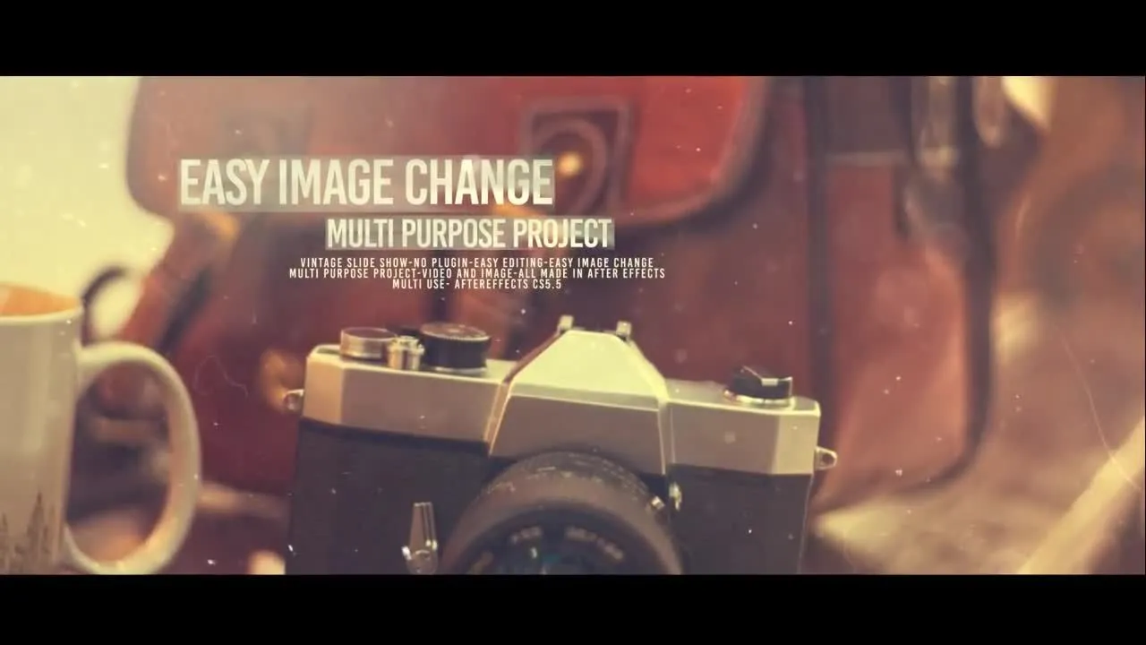 复古幻灯片效果像素设计精选AE模板