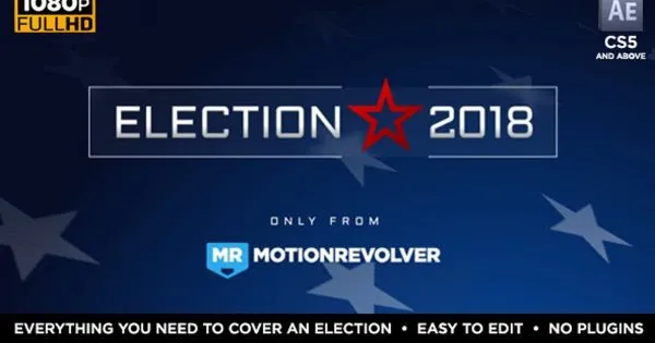 选举竞选要点动态演示像素设计精选AE模板 Election Essentials 2018