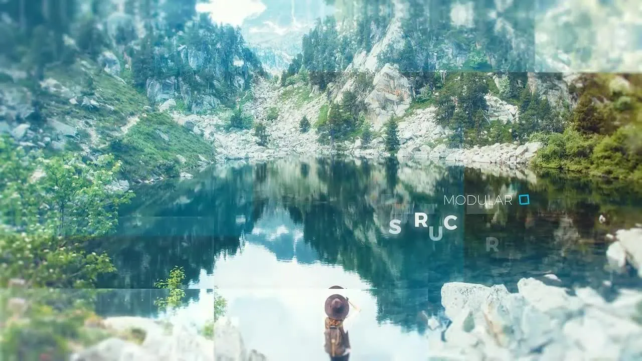 动态动画叠加过渡效果开场白像素设计精选AE模板