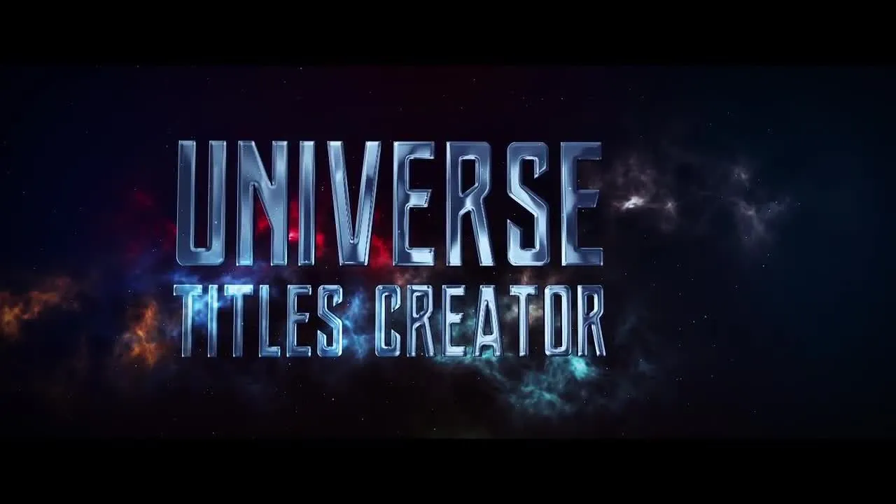 浩瀚宇宙炫彩星云动态标题展示像素设计精选AE模板