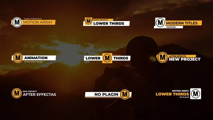 外观清晰徽标标题一个很棒的像素设计精选AE模板